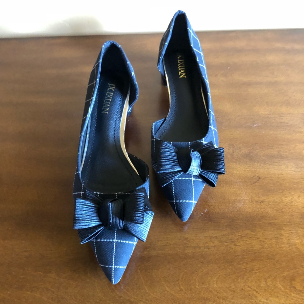 Cute Chunk Heel Slip Ons